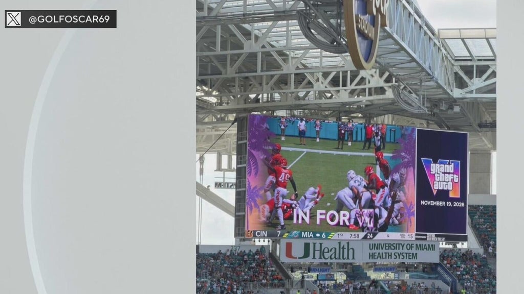GTA VI makes appearance at Hard Rock Stadium — CBS Miami, Wellington Schools news