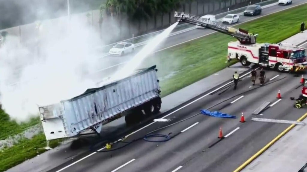 Florida's Turnpike reopens in Broward after truck fire shuts down northbound lanes for hours — CBS Miami, Wellington Community news