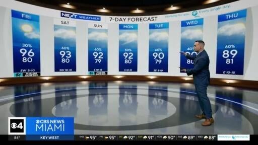 Streak in South Florida of 90+ degree days could be over soon — CBS Miami, Wellington Sports news