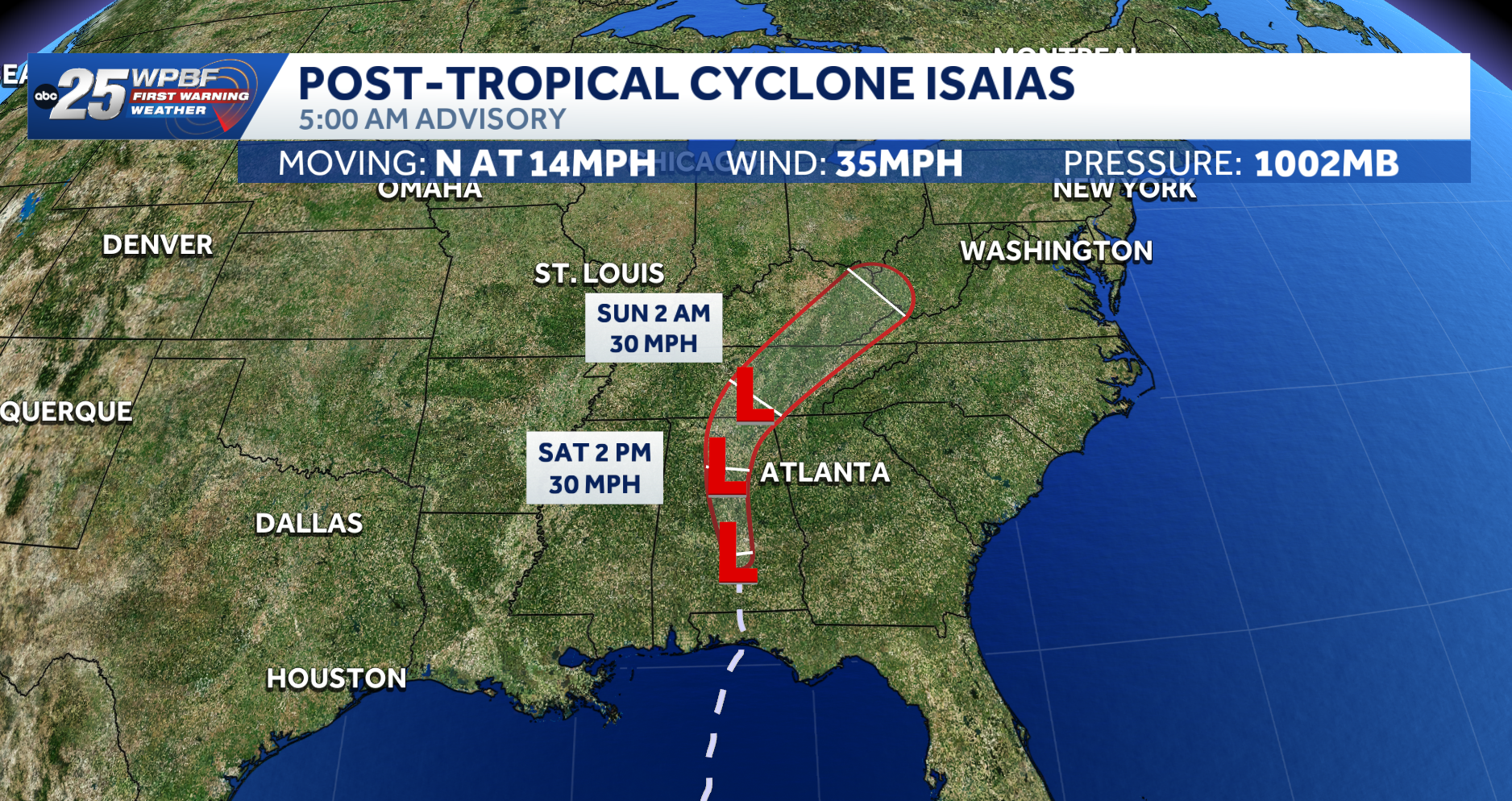 Flooding threat remains as Isaias moves inland — WPBF West Palm Beach