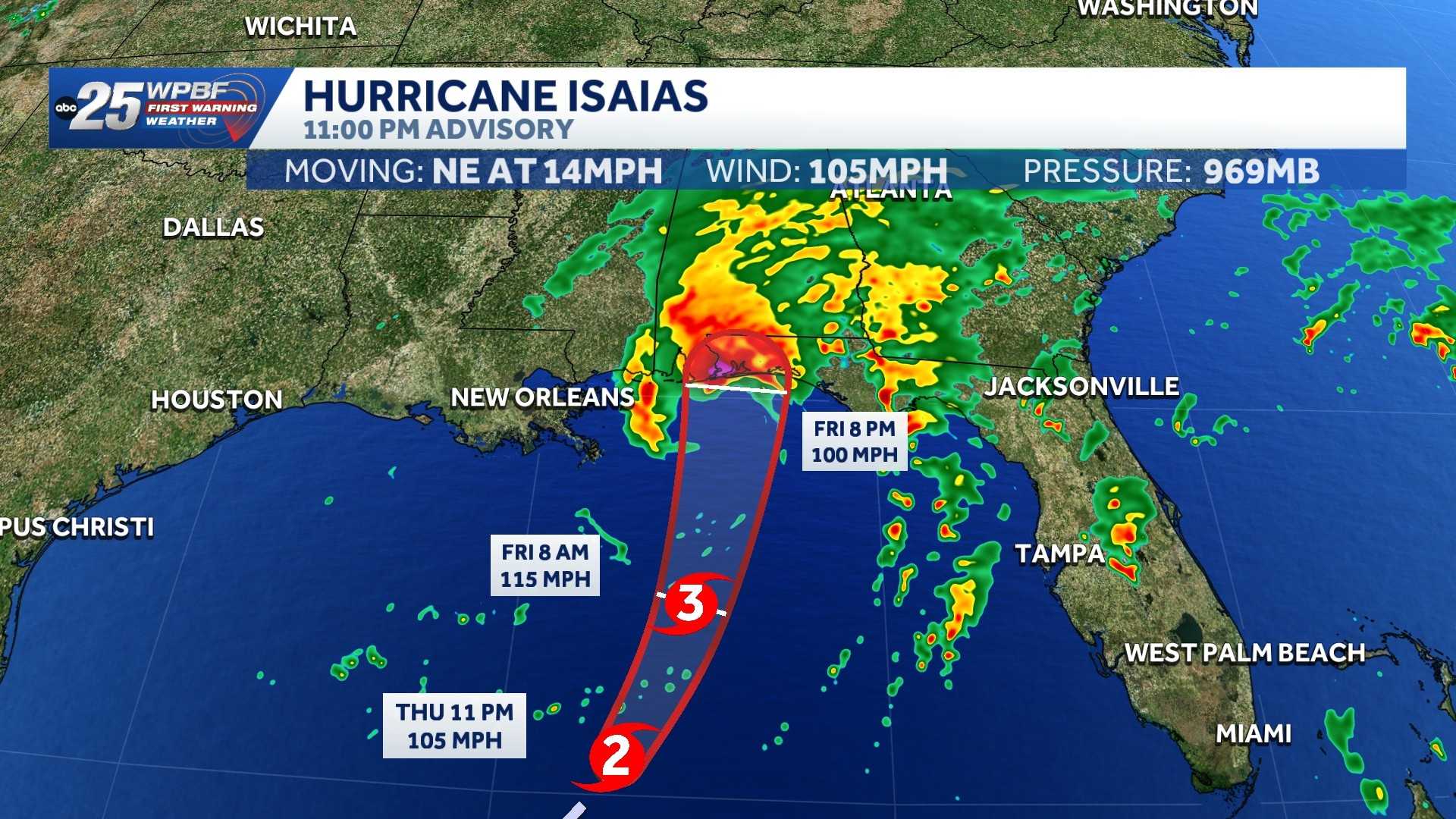 Hurricane Isaias forecast to reach major hurricane strength before landfall — WPBF West Palm Beach