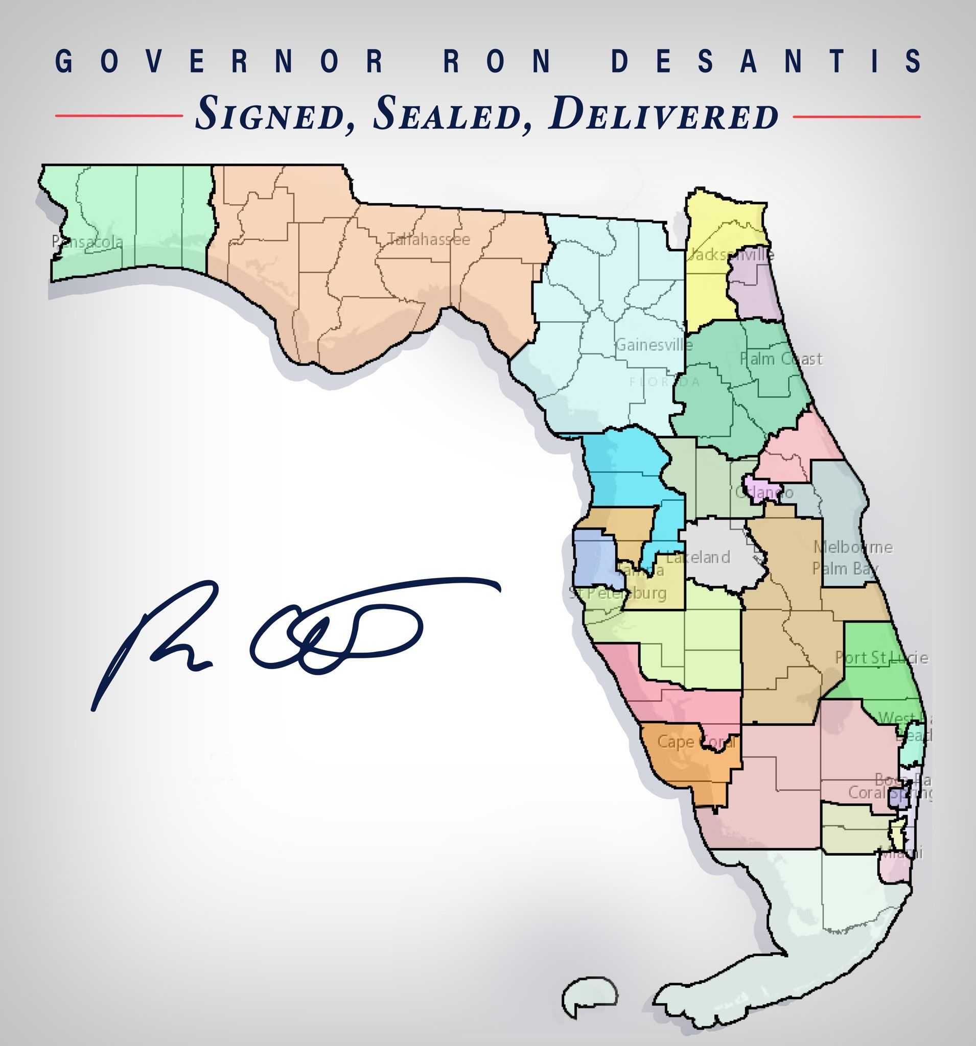 Gov. DeSantis signs rare mid-decade Florida congressional redistricting bill into law — WPBF West Palm Beach