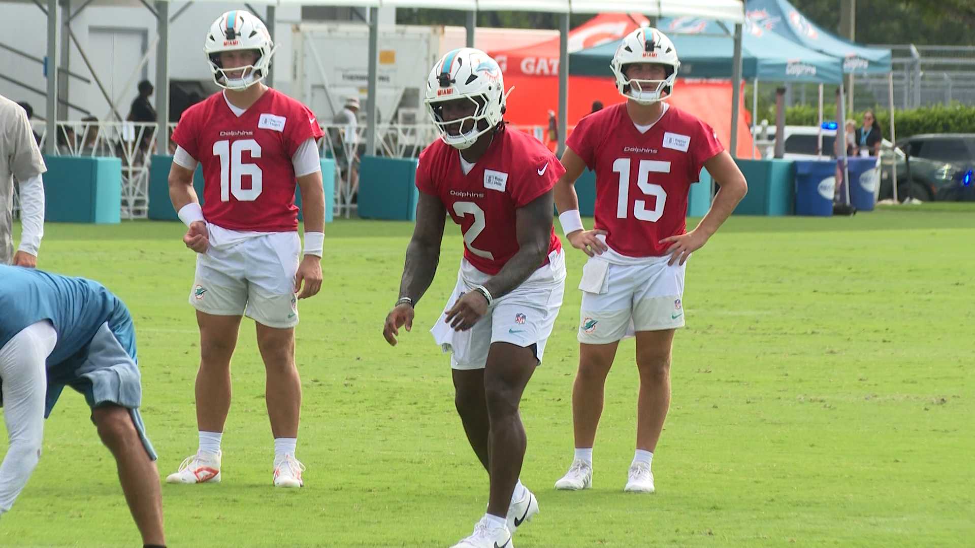 Dolphins host day three of training camp with offensive line coming together  — WPBF Sports Palm Beach