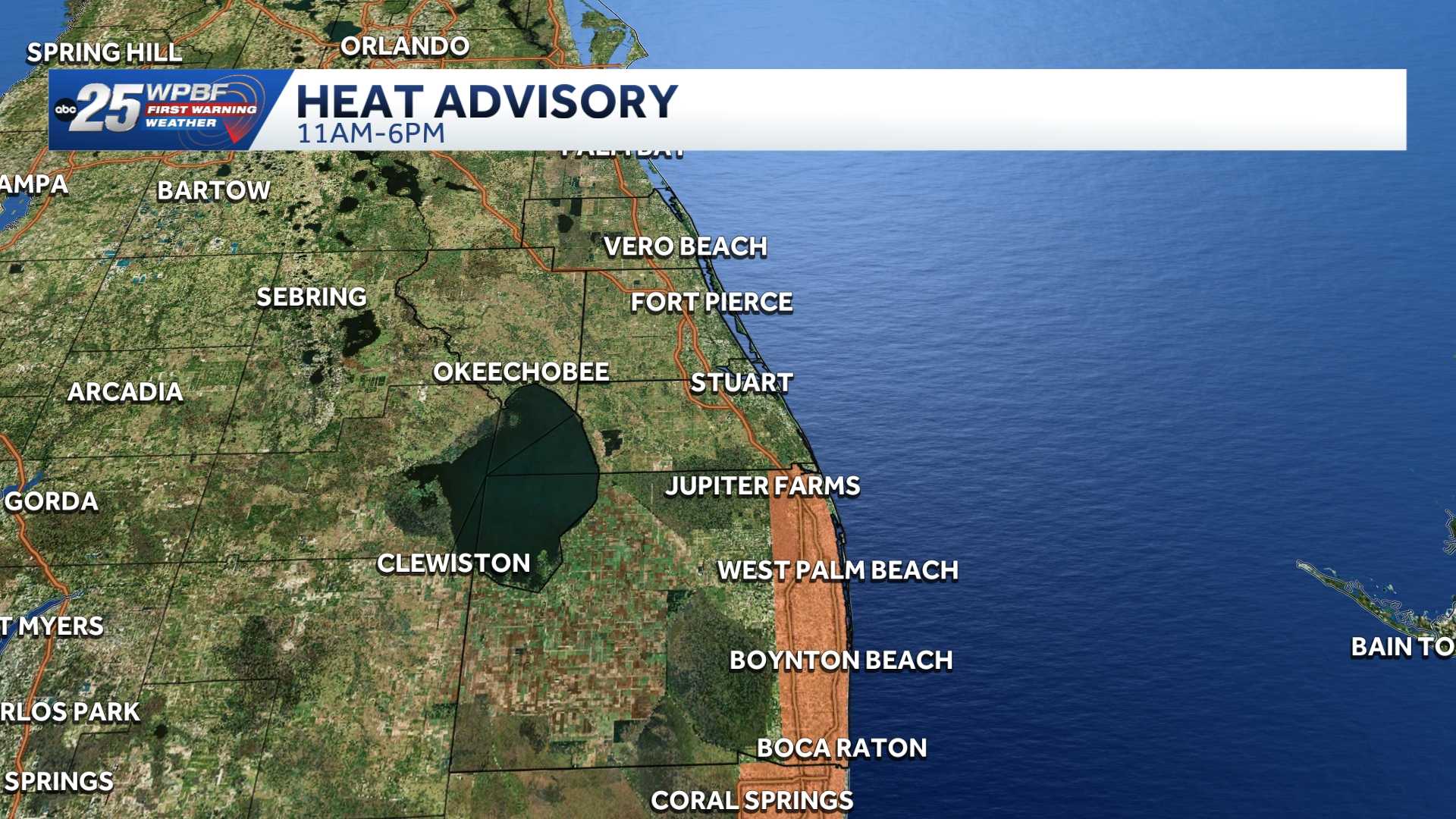 Heat advisory in effect for metro and coastal Palm Beach County Friday — WPBF West Palm Beach