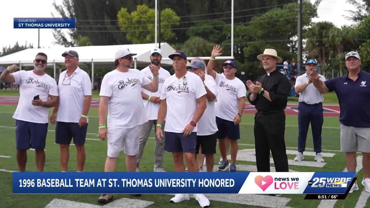 St. Thomas University honors 1996 baseball team during homecoming weekend — WPBF West Palm Beach, Wellington Schools news